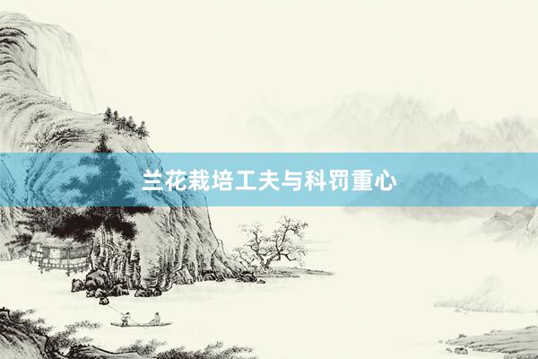 兰花栽培工夫与科罚重心